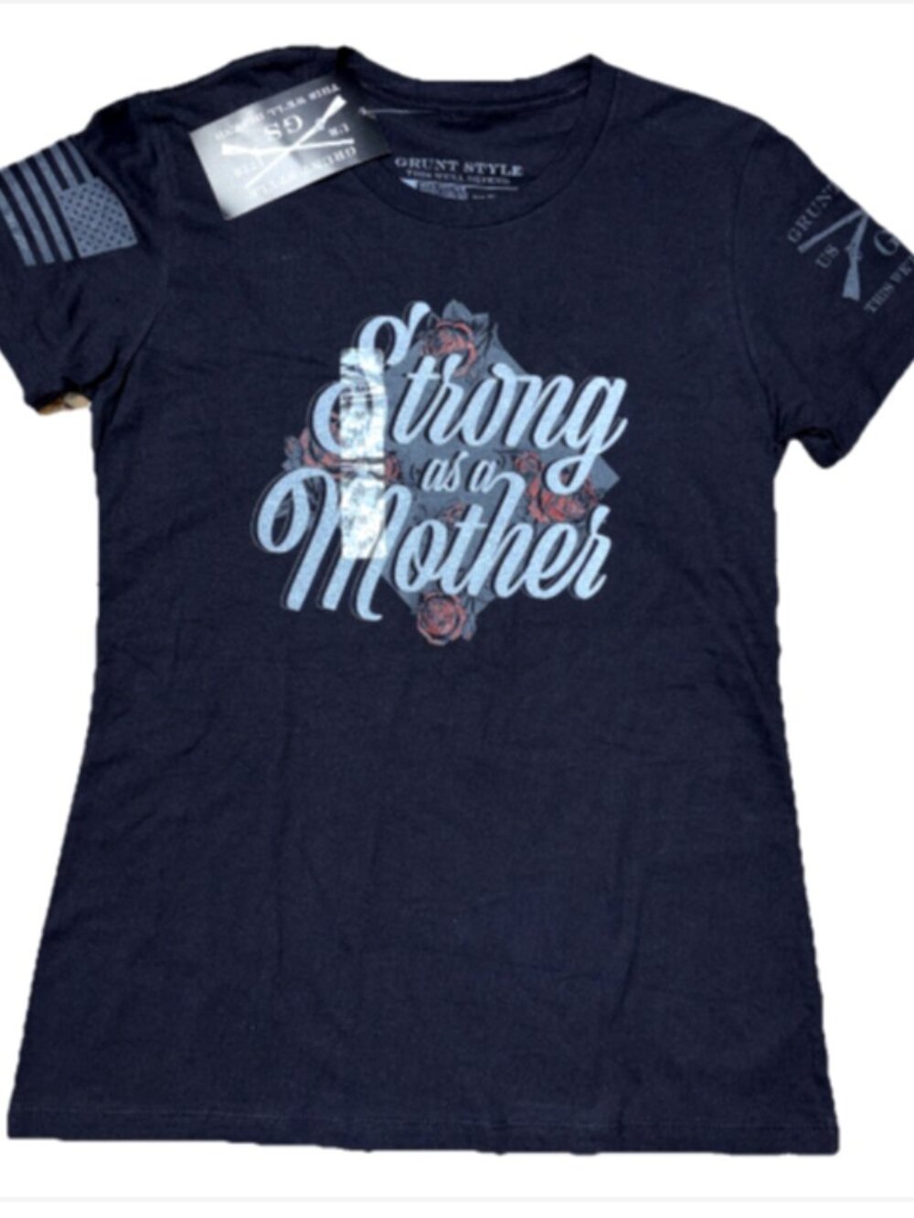 Grunt Style Women's Strong As A Mother T-Shirt - BLACK MEDIUM New W/tag